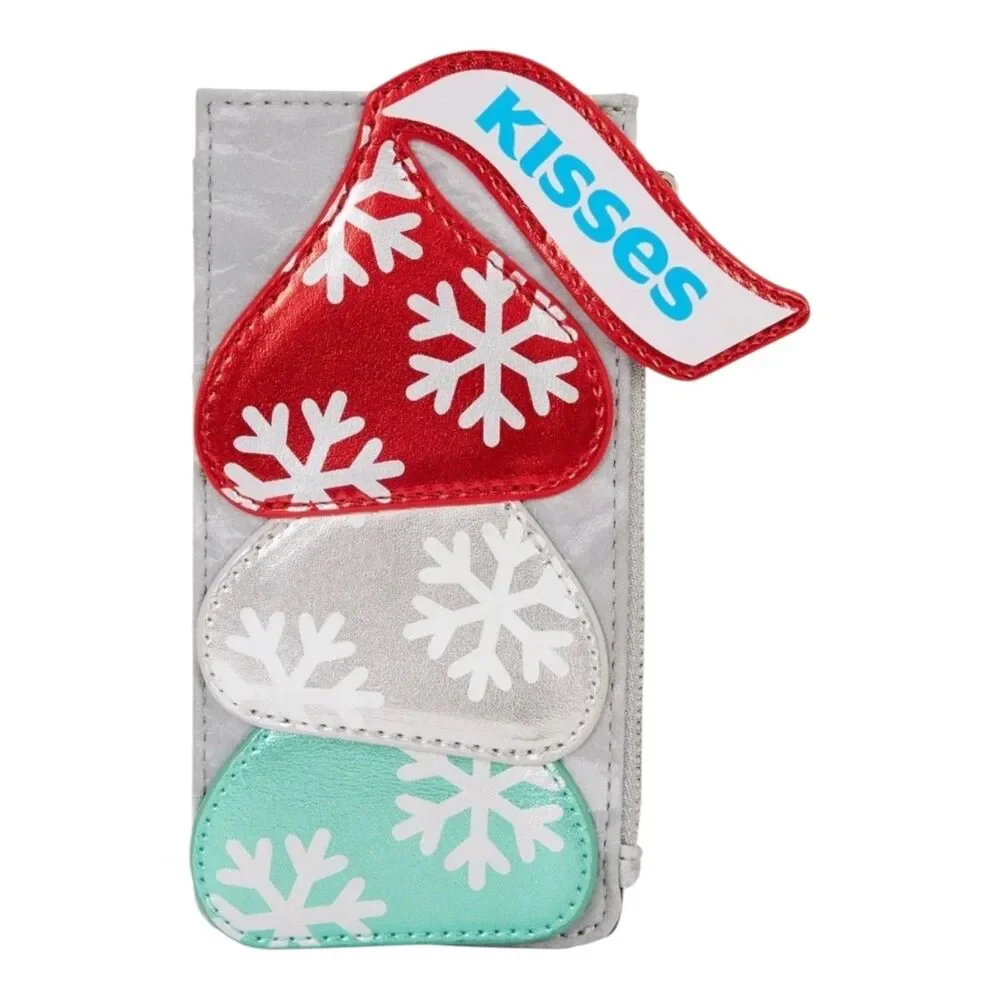 Loungefly Hershey's Kisses Chocolate Holiday Large Card Holder Wallet NEW